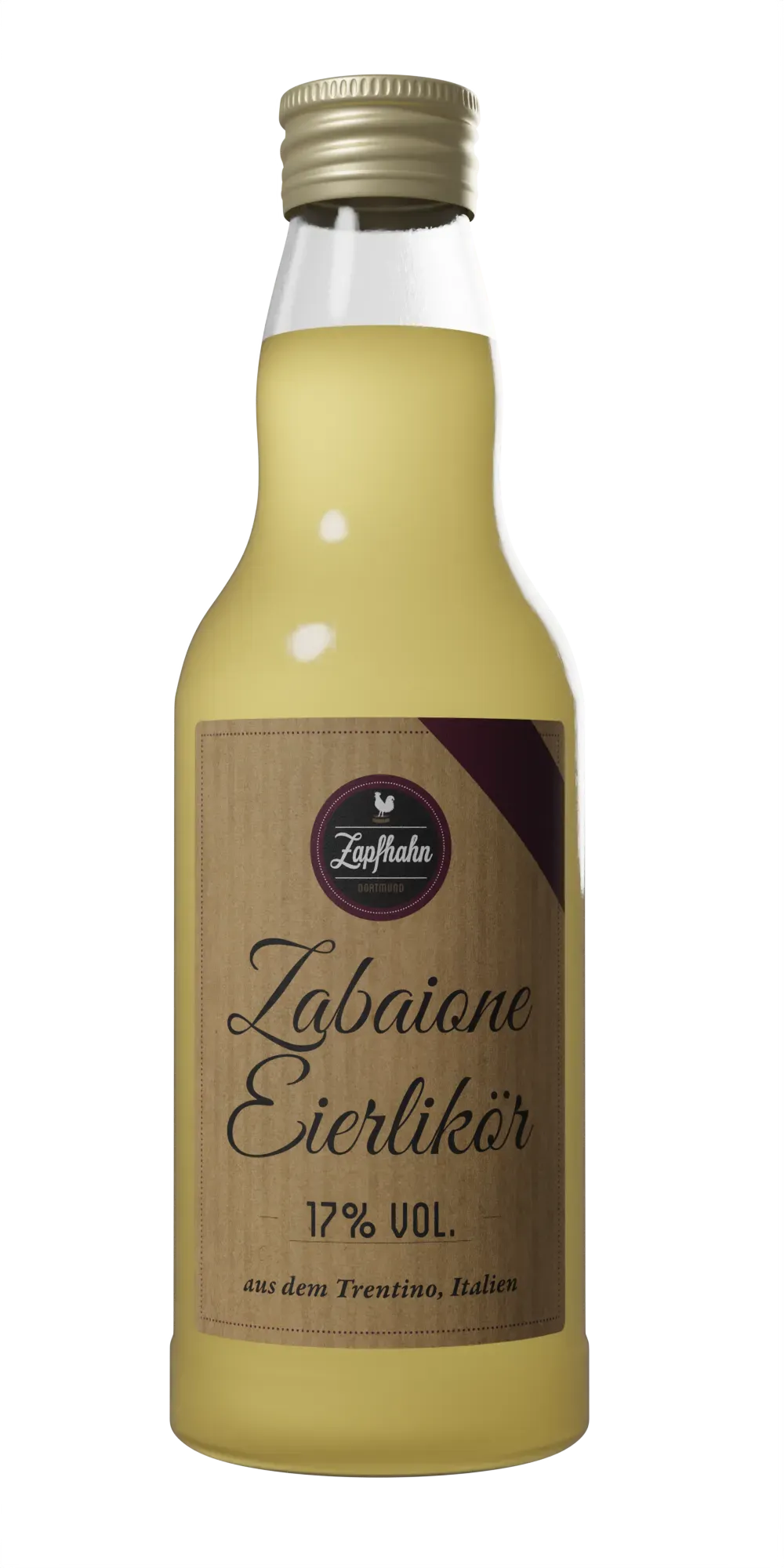 Zabaione Eierlikör aus dem Trentino, Italien, 17%V