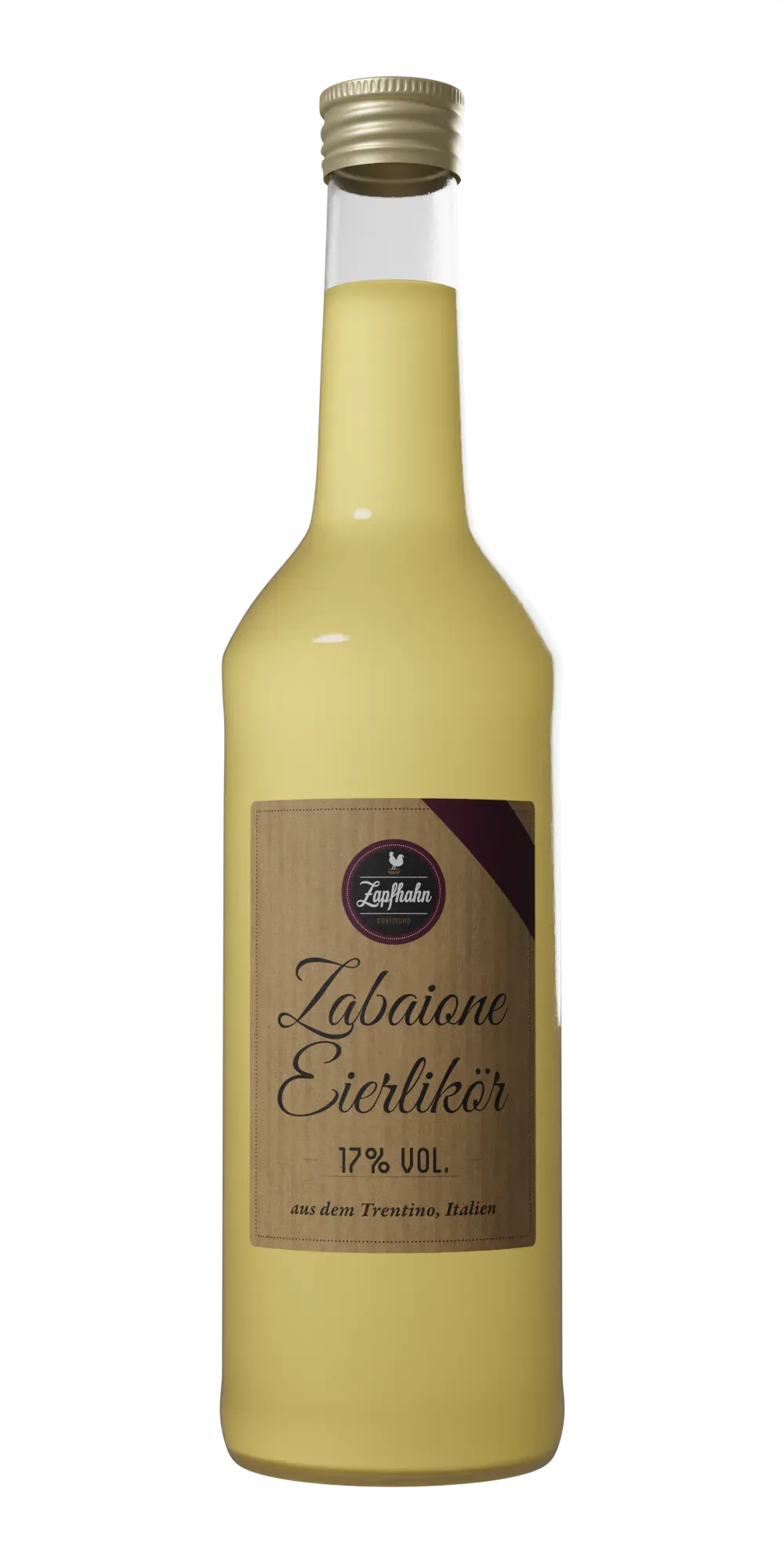 Zabaione Eierlikör aus dem Trentino, Italien, 17%V
